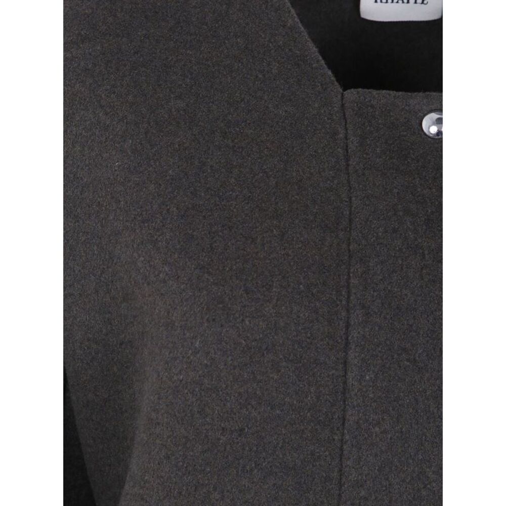 Khaite Women Cordan Relaxed Fit Wool Bomber Jacket Khaite With Dropped Shoulders - Picture 4 of 4